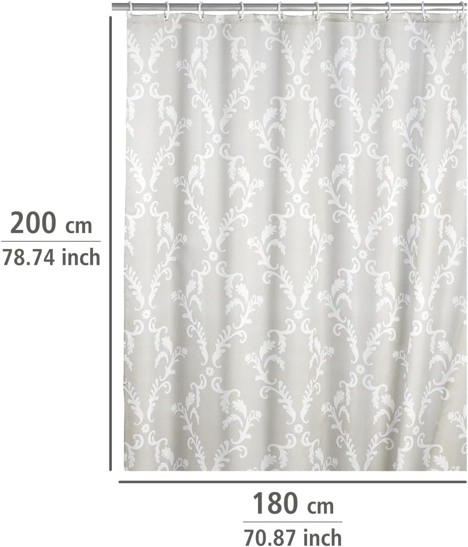Wenko Baroque Douchegordijn Blauw - 180 x 200 cm - Anti-Schimmel