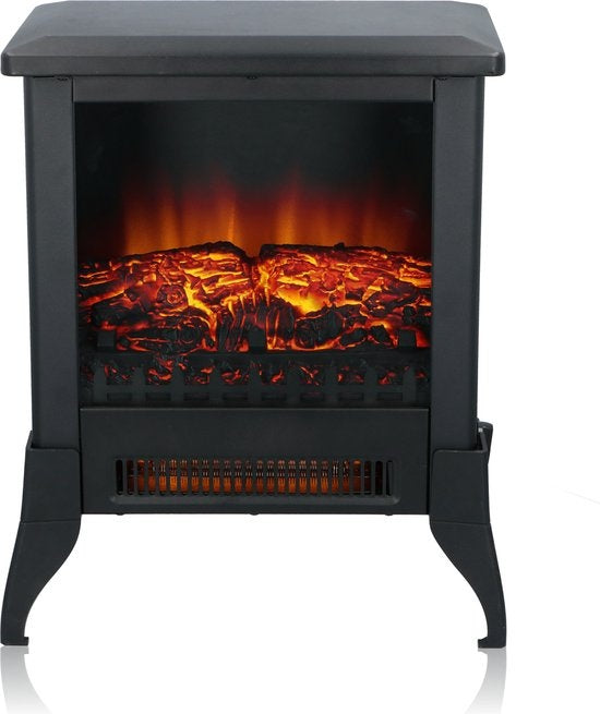 Classic Fire Elektrische Sfeerhaard Verona - Kachel 1800 en 2000W - Vrijstaande Haard - LED Vlammen - Zwart