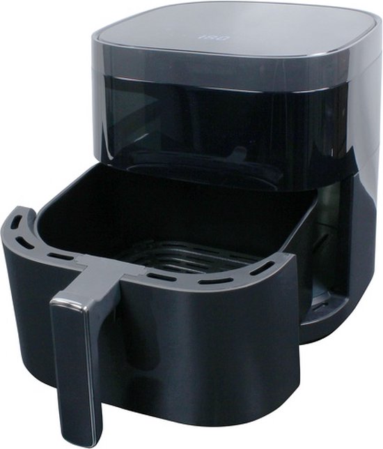 Wartmann Airfryer - PFAS Vrije 5,7 Liter Heteluchtfriteuse - Vaatwasserbestendig - Keramische Coating - Tiptoets Bediening - 270° Kijkvenster - WM-2312 AF
