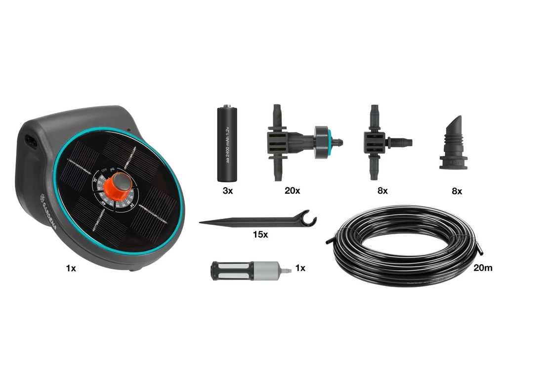 Gardena AquaBloom vakantiebewateringsset - Op zonne-energie - Voor maximaal 20 planten