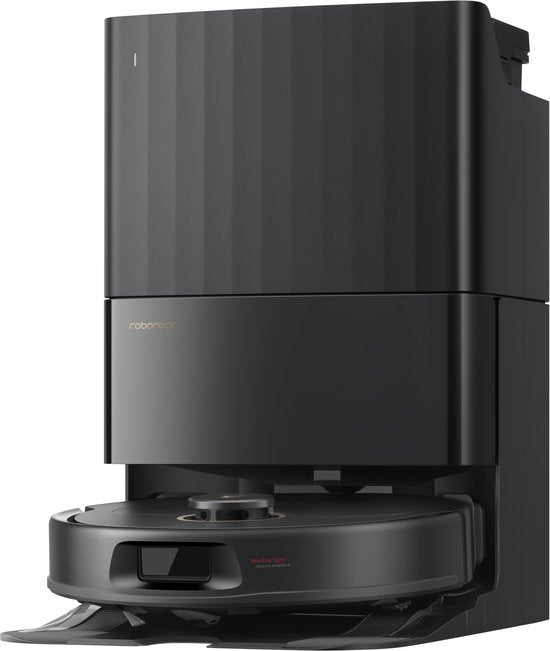 Roborock Qrevo S5V-Robotstofzuiger met dock-12000 Pa zuigkracht-FlexiArm-dweilen-Reactief obstakel vermijden-Dubbele anti-klitfunctie-Warmeluchtdroging-Obstakelvermijding en slimme navigatie-Zwart