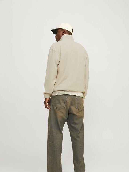 JACK&JONES - JORVESTERBRO FLEECE KWART RITS NOOS - Heren - maat XXL - Sweaters