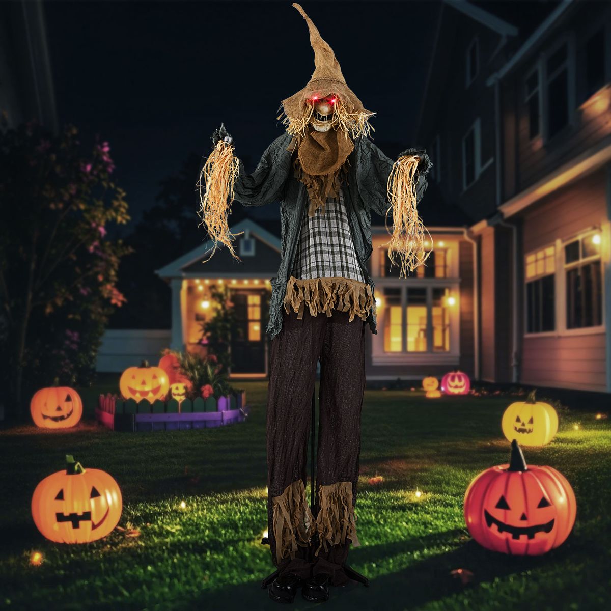 Coast Halloween vogelverschrikker - geanimeerd - geluidsgeactiveerd - lichtgevende ogen - 213 cm
