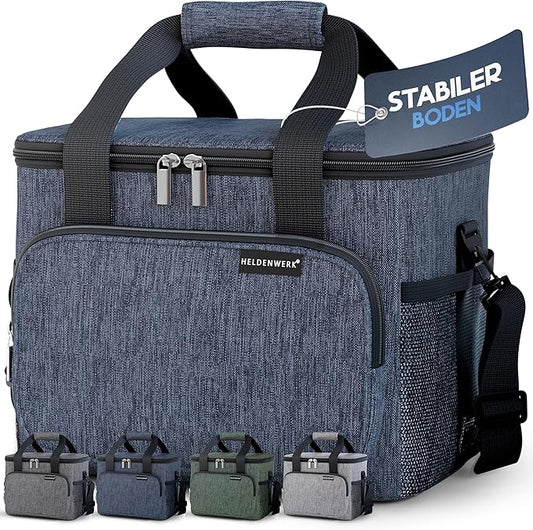 HELDENWERK Grote koeltas, opvouwbaar, geïsoleerde koelbox, thermotas, lekvrij en waterdicht, picknicklunchtas, ontbijttas, thermotas, isoleertas
