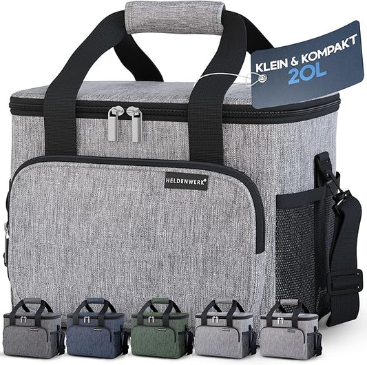 HELDENWERK Grote koeltas, opvouwbaar, geïsoleerde koelbox, thermotas, lekvrij en waterdicht, picknicklunchtas, ontbijttas, thermotas, isoleertas - 30 L