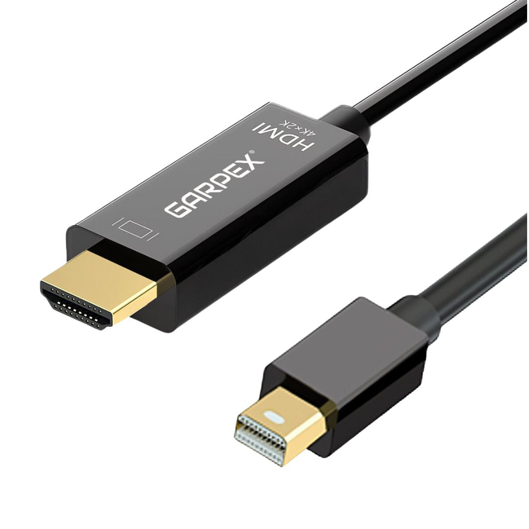 Garpex® Mini DisplayPort naar HDMI Kabel - Mini DP naar HDMI Kabel - HDMI Kabel - 4K 30Hz Ultra HD - Zwart - 1.8 meter