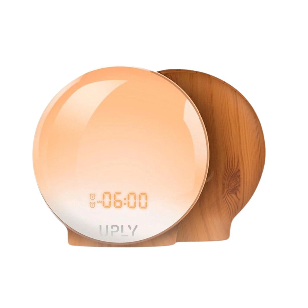 UPLY Wake Up Light - Smart Clock Met USB Oplaadpunt - Lichtwekker - Wekker Radio met 4 Alarmen - Google Home | Amazon Alexa
