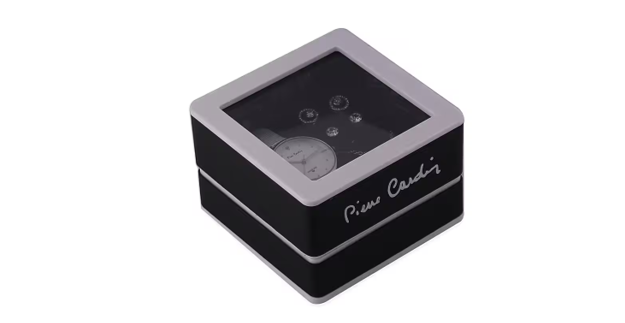 Pierre Cardin Classic Dameshorloge Blauw/Zilver - Leren Band - Met Sieradenset en Kristallen