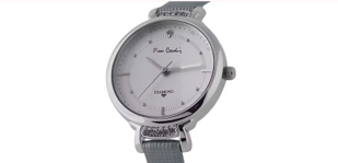 Pierre Cardin Classic Dameshorloge Blauw/Zilver - Leren Band - Met Sieradenset en Kristallen
