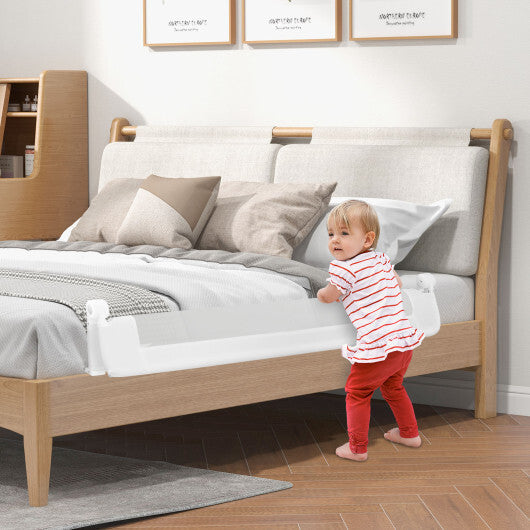 COAST 60-inch Opvouwbare Bedhek - Verstelbaar Veiligheidsriem - Wit