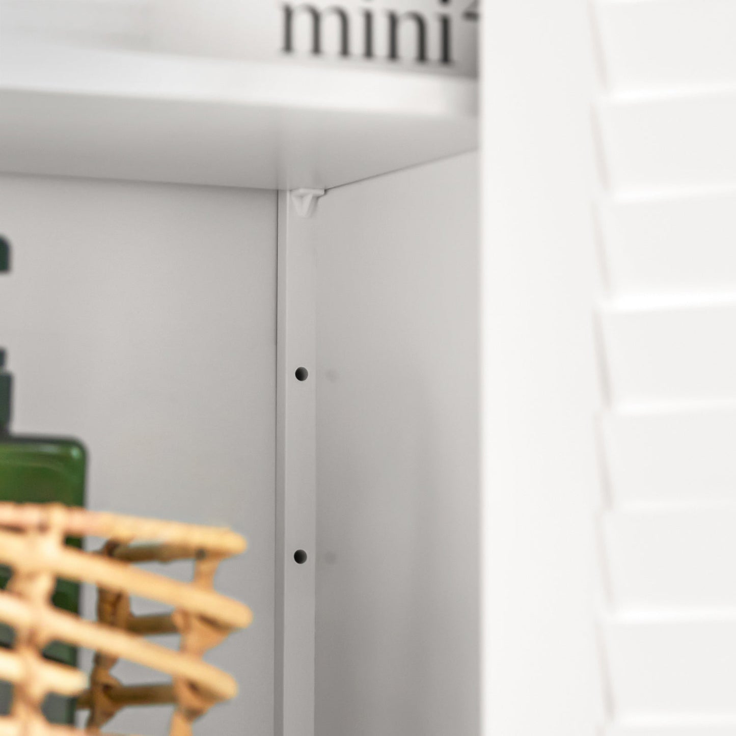 SoBuy BZR13-W Badkamerkast - 2 Planken en 2 Deuren - 60 x 90 x 26 cm - Wit