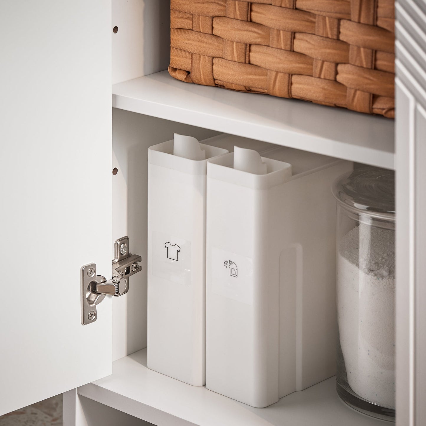 SoBuy BZR157-W Wastafelonderkast Badkamerkast Onderkast Badkamermeubel - Wit - 60 x 61 x 30 cm