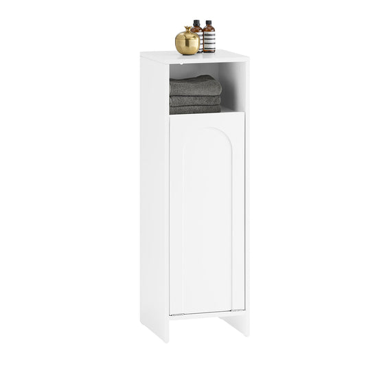 SoBuy Wasmandkast – Met Uitklapbare Waszak – max. 17 kg – 30 x 30 x 97 cm – Wit