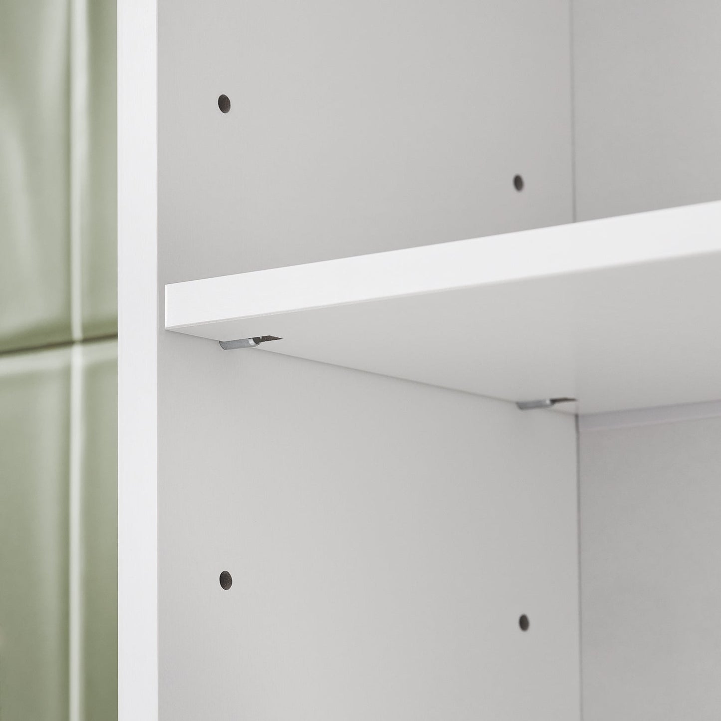 SoBuy BZR165-W Wasmachinemeubel – Wit – 65x20x182 cm – Kast met Deuren en Planken voor Boven Wasmachine