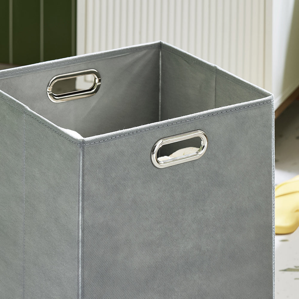 SoBuy Badkamerkast – Incl. Lade & Uitneembare Wasmand – max. 24 kg – 40 x 40 x 95 cm – Wit