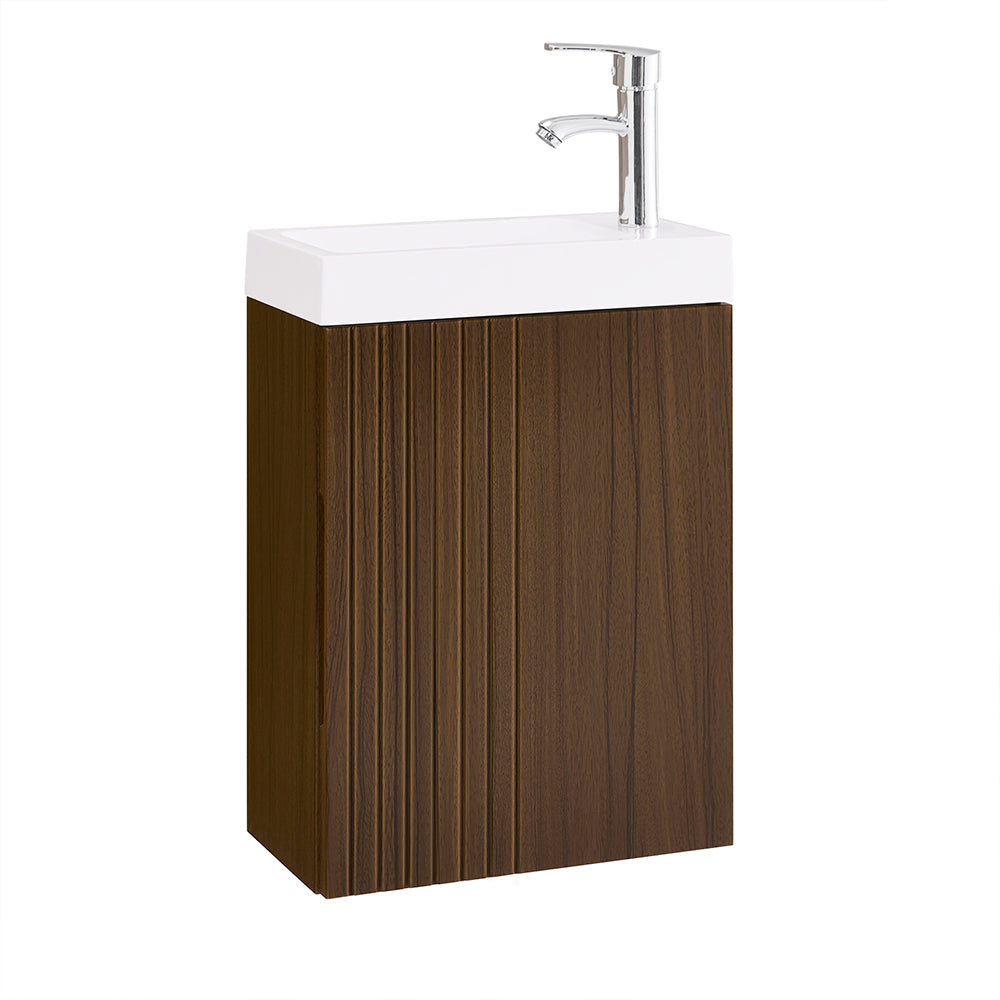 Compact en Stijlvol Badkamermeubel met Wastafel – SoBuy BZR196-BR (40 x 22 x 56 cm)
