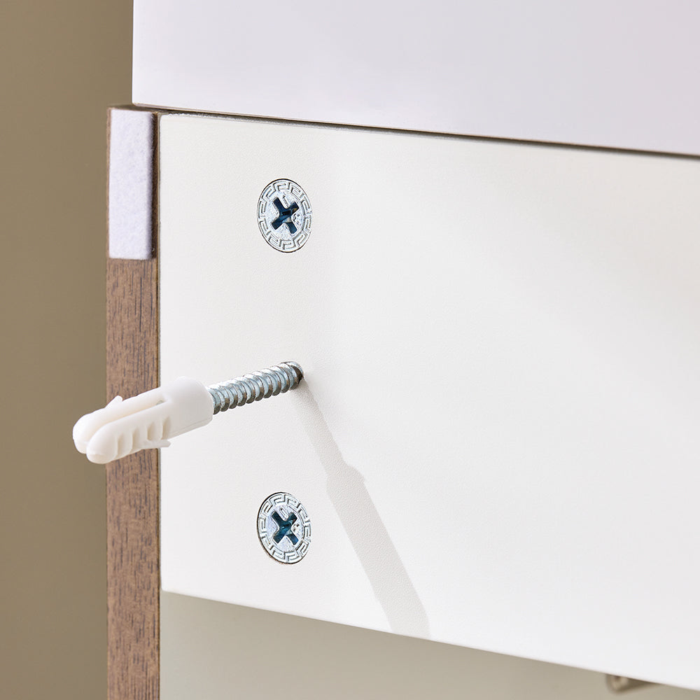 SoBuy BZR197-N Badkamermeubel met Wastafel 40x22x56 cm - Donker Hout met Witte Wastafel
