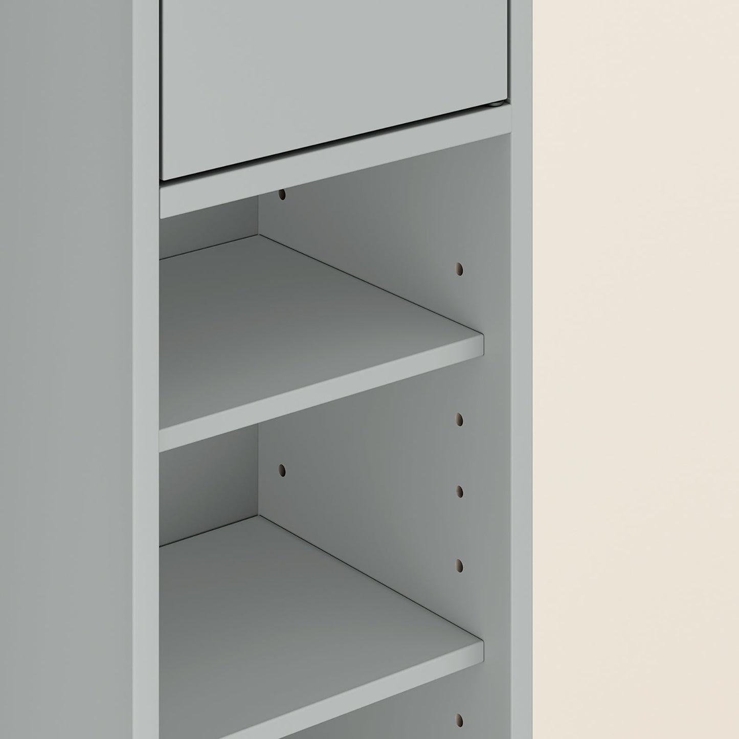 SoBuy BZR34-II-HG Hoge Badkamerkast - Smal Vrijstaand Badkamermeubel - Waterbestendig MDF - 20x20x180 cm - Grijs