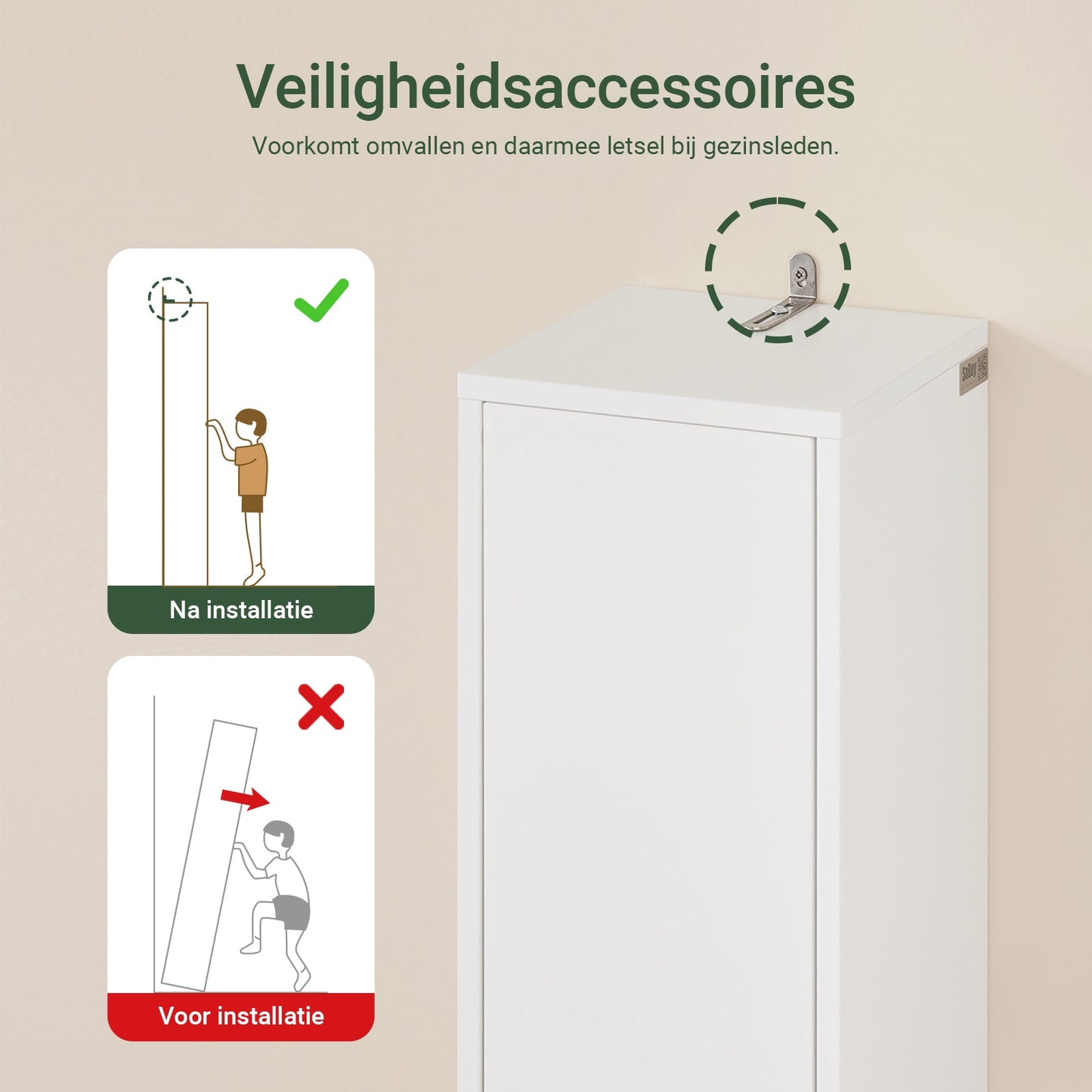 SoBuy BZR34-WN Hoge Badkamerkast 20x20x180 cm – Wit & Houtkleur – Smalle Vrijstaande Opbergkast met Verstelbare Planken en Lade