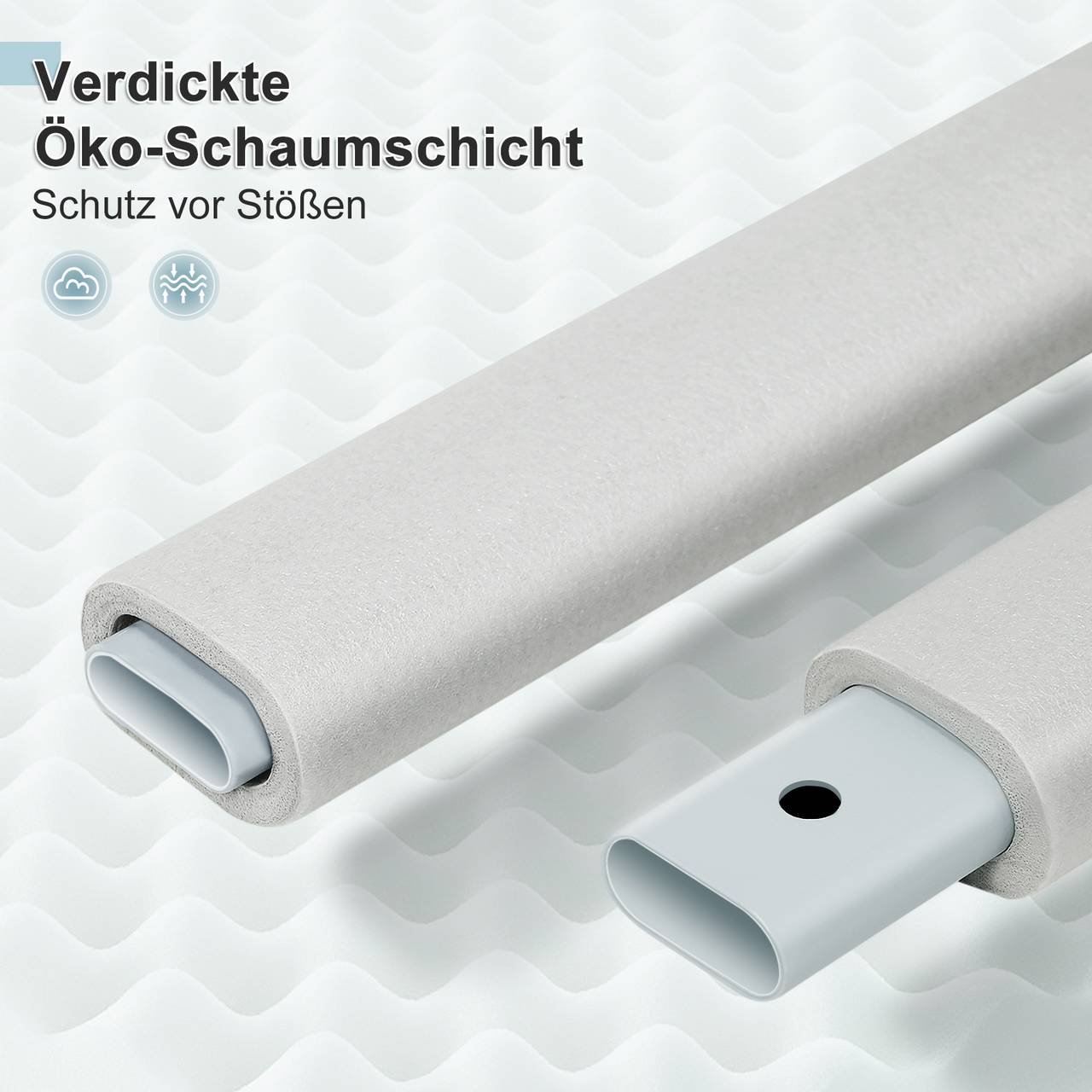 WOLTU Bedhek - bedhek voor kinderen - baby -150/180/200 x 69-87 x 30 cm oxford stof metaal - Lichtgrijs