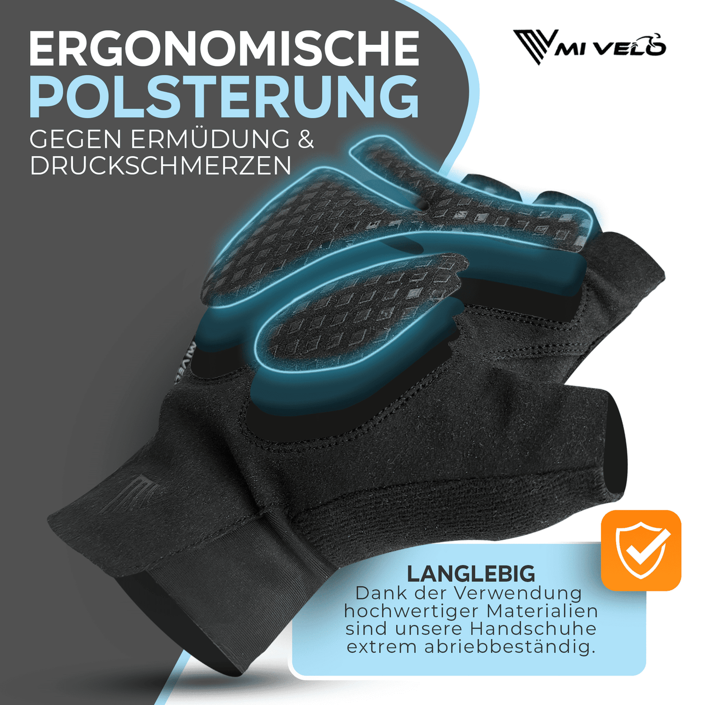MIVELO Gevoerde Fietshandschoenen - Zomermodel - Ademend en Vingerloos - Sterke Grip - Zwart - Maat S
