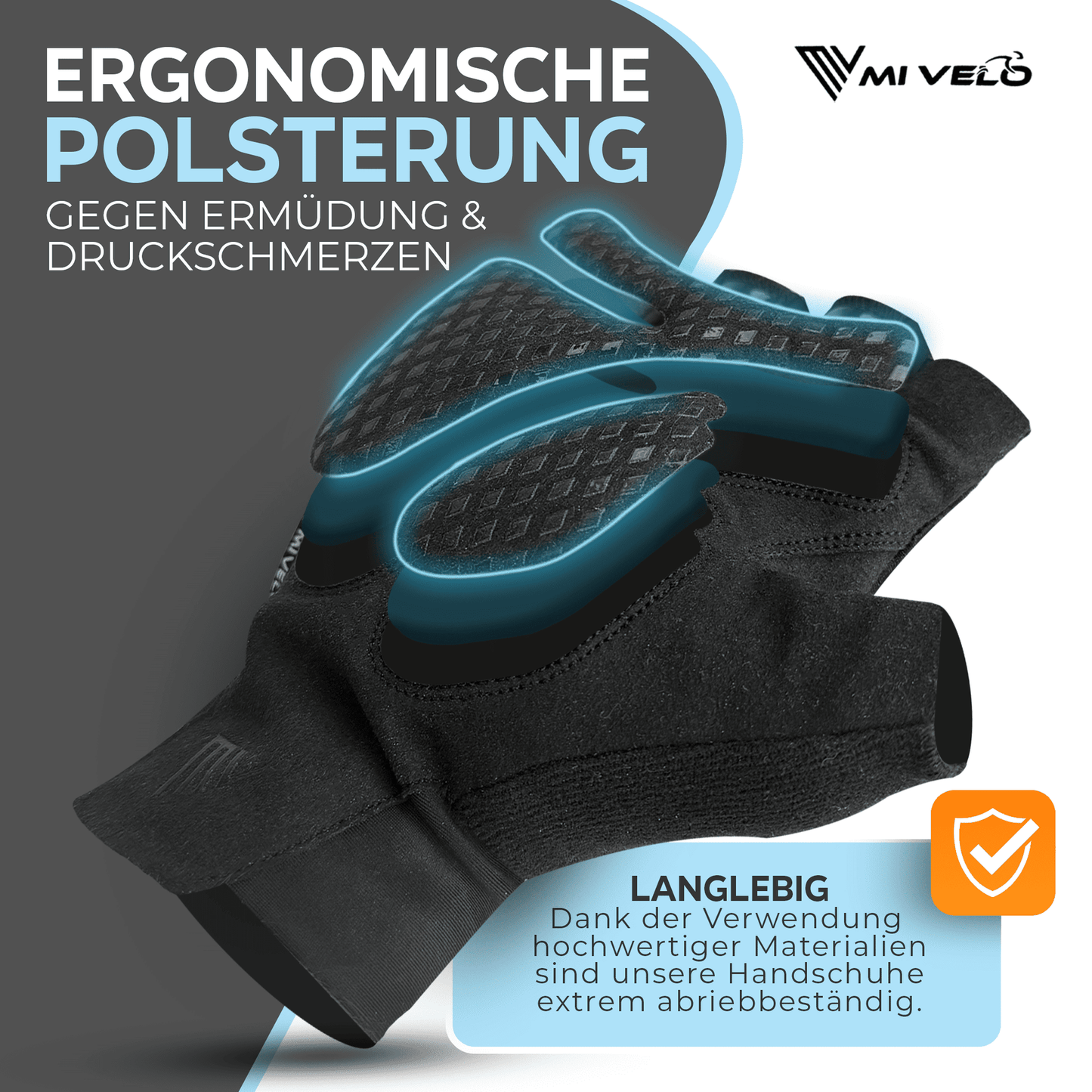 MIVELO Gevoerde Fietshandschoenen - Zomermodel - Ademend en Vingerloos - Sterke Grip - Zwart - Maat XL