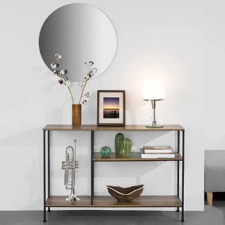 Sobuy Wandtafel - Met 3 Planken - Max. 25 kg - Modern - 120 x 30 x 80 cm
