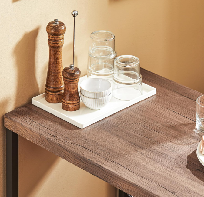 SoBuy Bistroset - 3 Delig - 2 stoelen - Keukentafel - Industriële Look - OGT19-N - Houtkleur