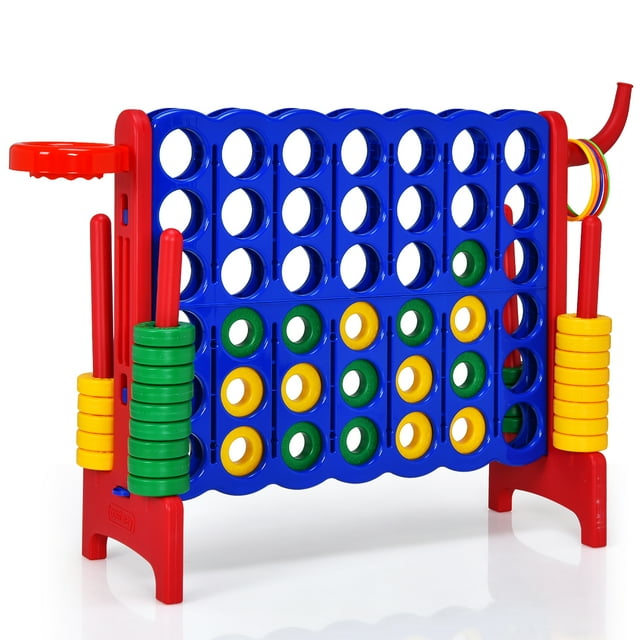 Coast Vier Op Een Rij Speelset - Extra Groot - 74 cm Hoog - blauw +rood