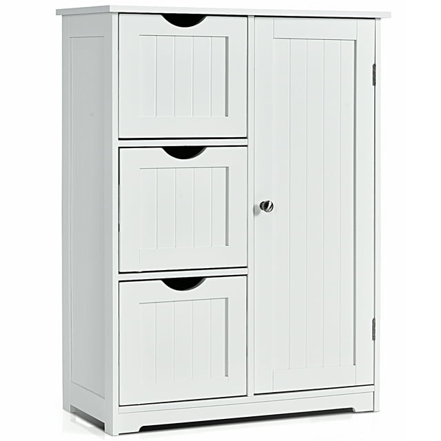 Coast badkamer kast opbergkast met 3 laden 60 x 30 x 81 cm wit