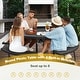 Coast Picknicktafel met 4 Banken - Rond - 8 Personen - Max. 225 kg per Bank - Ø190cm x 76 cm - Zwart