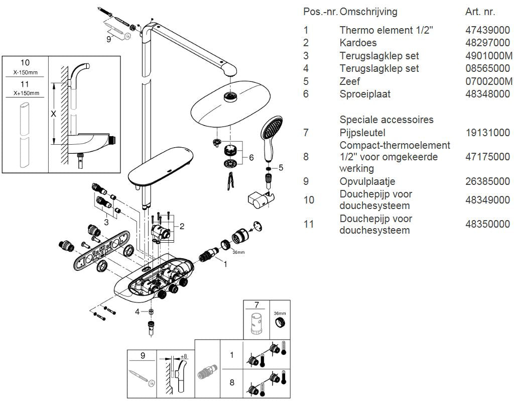 Grohe Rainshower System SmartControl Duo - Regendouche 360 mm - Chroom