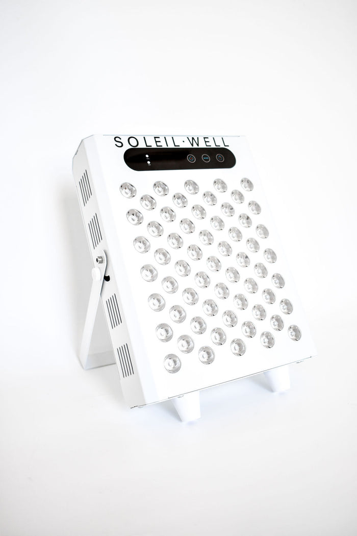 Soleil Well Red Light Therapy Panel Small - 600W - 4 Golflengtes (630/660 nm Rood, 830/850 nm NIR) - 118 LED’s - Draagbaar