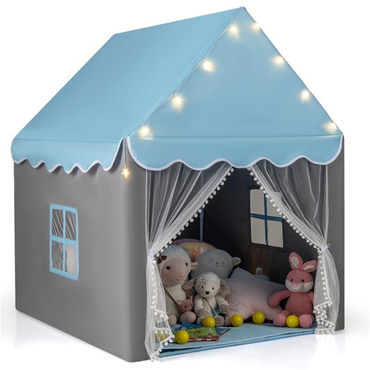 Coast Kinder Speelhuisje met PVC-Frame – Inclusief Katoenen Vloermat & Lichtgevende Sterren – Voor Binnen & Buiten