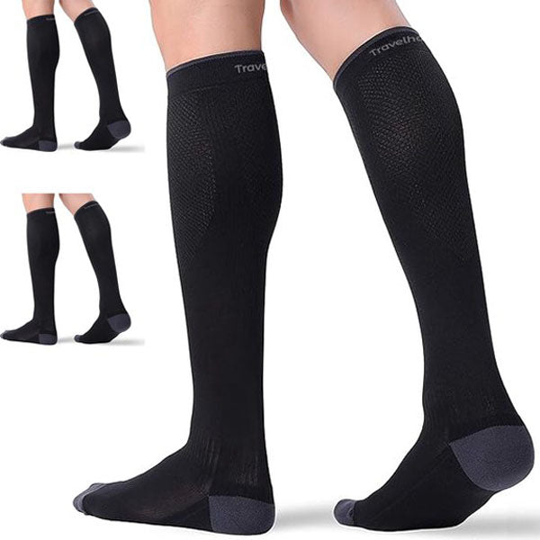 Travelhawk Compressiekousen – 3 Paar Steunkousen voor Sport & Reizen
