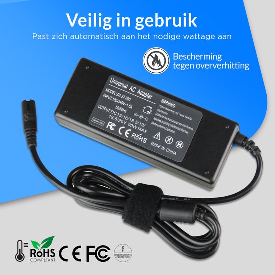 Velociy Universele Laptop Adapter - Laptop Oplader - Alle Merken - 45W-65W-90W