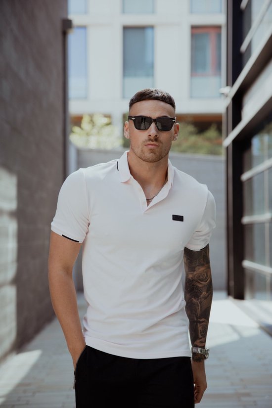 AB Lifestyle - Driekleurige Polo | Barely Pink - Heren - Maat: XS