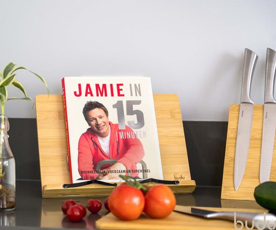 Budu Boekenstandaard – Boekenhouder – Book holder – Boekenstandaard bamboe hout – Tablethouder – Leesstandaard – Verstelbaar (5 standen)