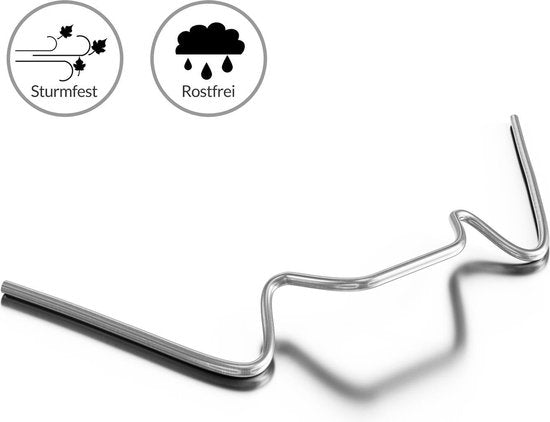 Deuba Kasklemmen RVS - 100 stuks – Afmeting 85 x 30 x 1,5 mm – Zilver