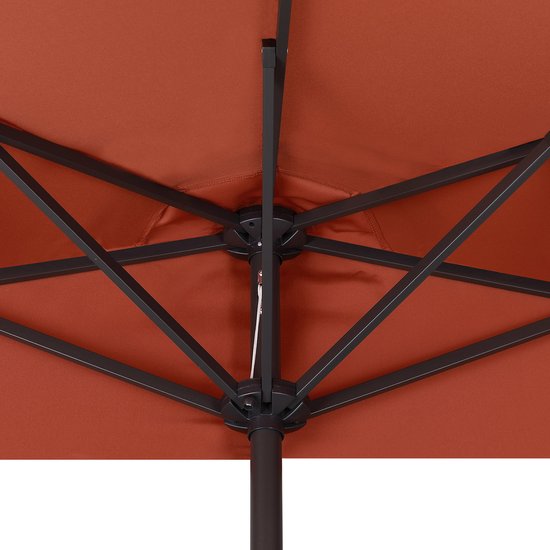 Kingsleeve Parasol Halfrond - Ø 2,7m UV 50+ Bescherming - Terracotta