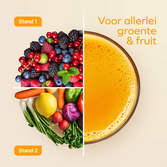 KitchenBrothers Sapcentrifuge - Juicer - Met Pulpcontainer - 500ml - 600W - Zwart