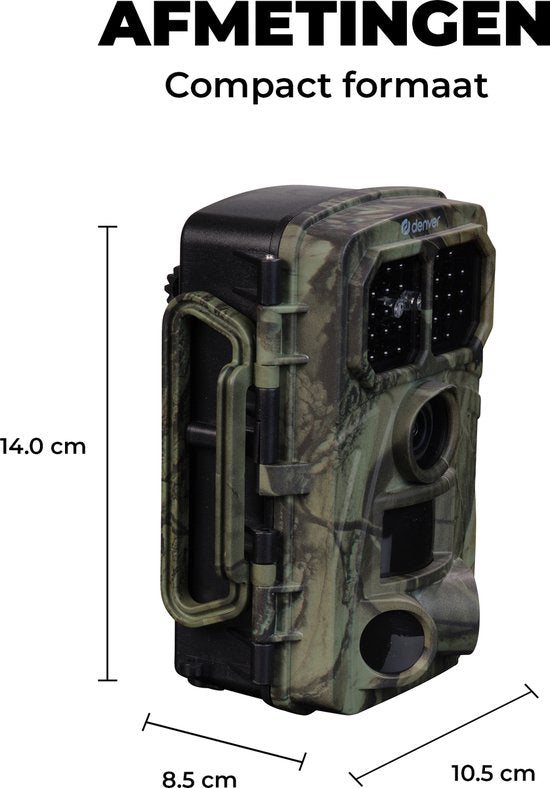 Denver Wildcamera met Nachtzicht en WiFi - 4K Ultra HD - 48MP - WiFi - TrailCam GO app - LCD Scherm - Waterdicht - WCT8026
