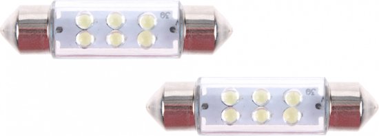 LED Autolampen 12V – 11x38 – Set van 2 – Wit – Interieur/Kenteken Verlichting