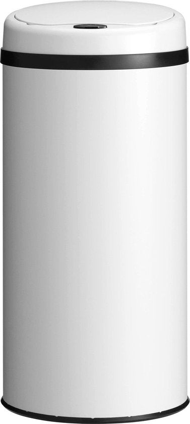 Automatische Prullenbak / Afvalemmer / Sensorprullenbak - 40 Liter - Wit - Rond