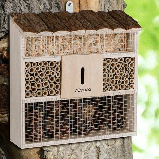 Cadoca Insectenhotel nestkastje 30,5x9,5x31cm
