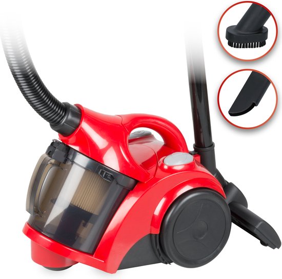 Dunlop GR-925-7A Stofzuiger zonder Zak - Incl. 3 Opzetstukken - 700W - Rood/ Zwart