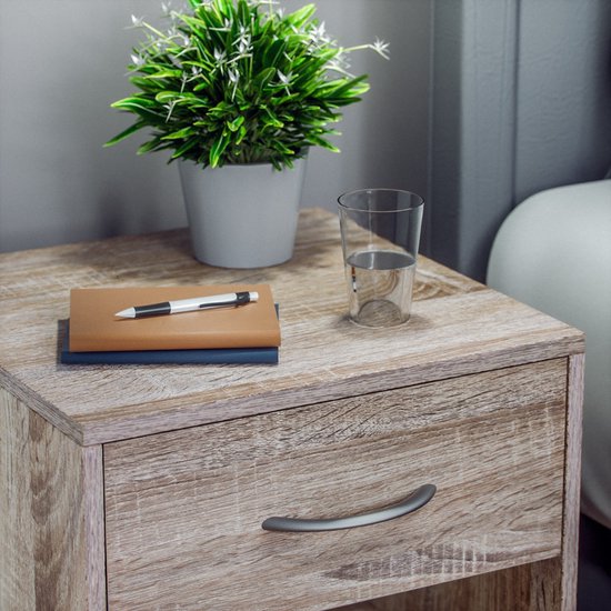 Casaria Nachtkastje - Lade Hout 41x39x28cm - Eiken