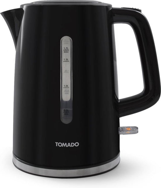 Tomado TWK1701B Waterkoker - 1.7L - Aluminium - BPA vrij - 2200W - 15x22x22.50 cm - Zwart