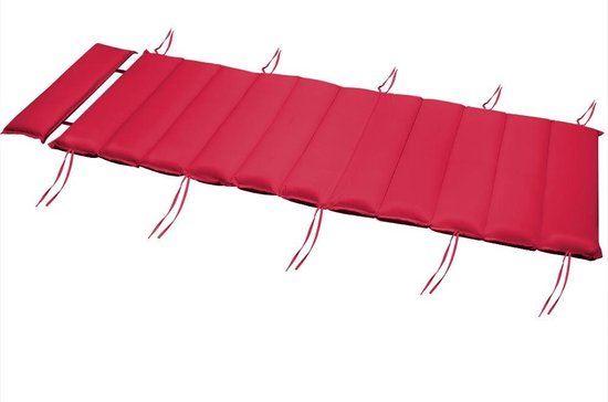 Detex Ligbedkussen - Met Afneembare Kussen - Rood - 177x58x7cm