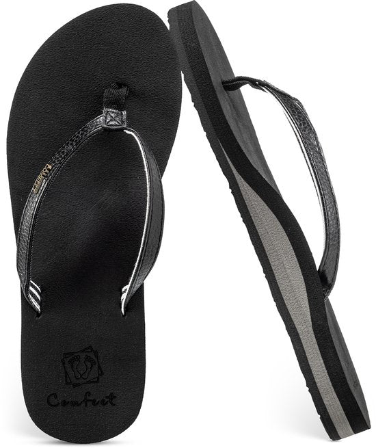 Comfeet Slippers Dames - Sandalen - Zwart - Maat 40